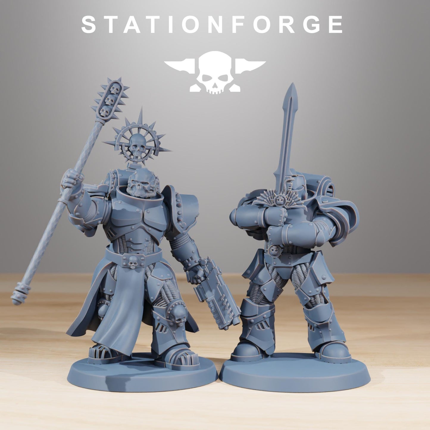 Socratis Melee Infantry, Modular Sci-Fi Marine warriors by STATIONFORGE, Grimdark Wargames Proxy