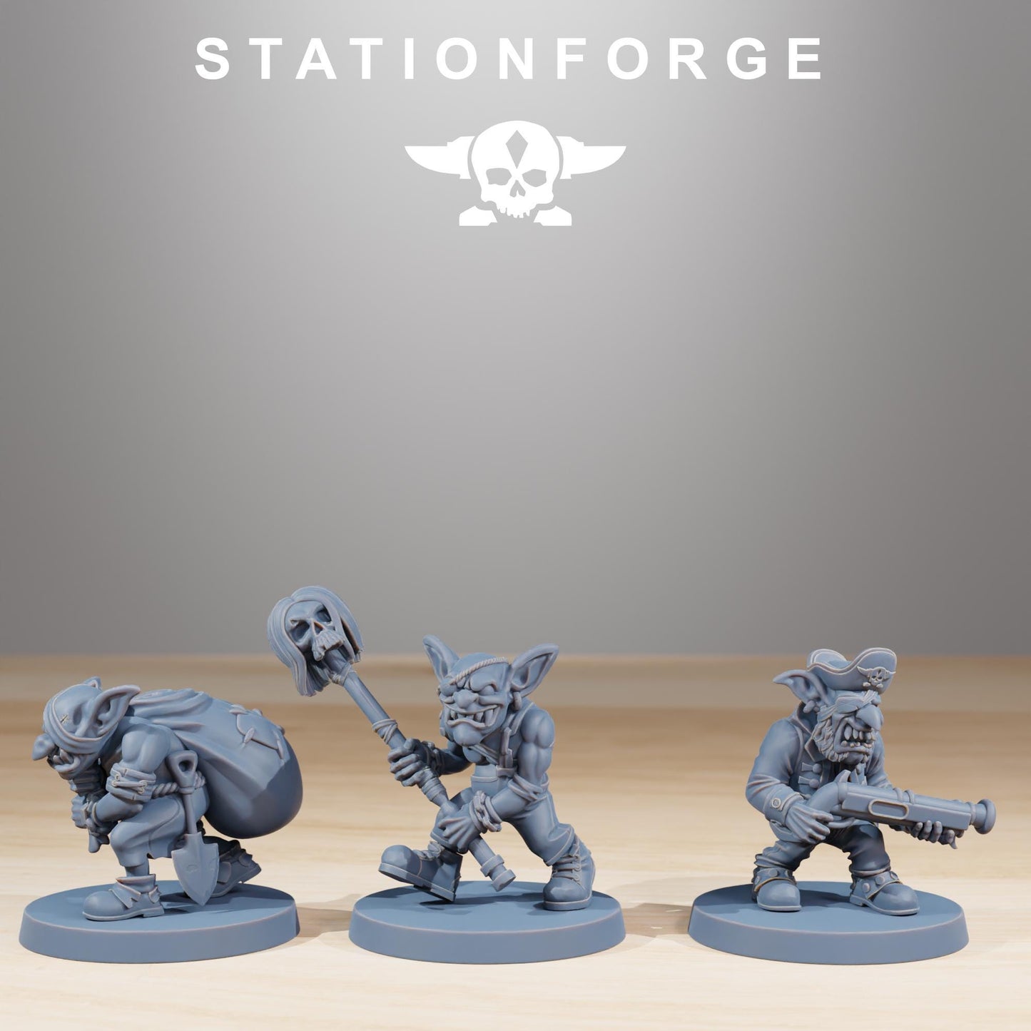 Gobs Pirates, Space-Faring Orkish Menace Sculpted by STATIONFORGE, Grimdark Compatible, Sci-Fi Wargame Scale