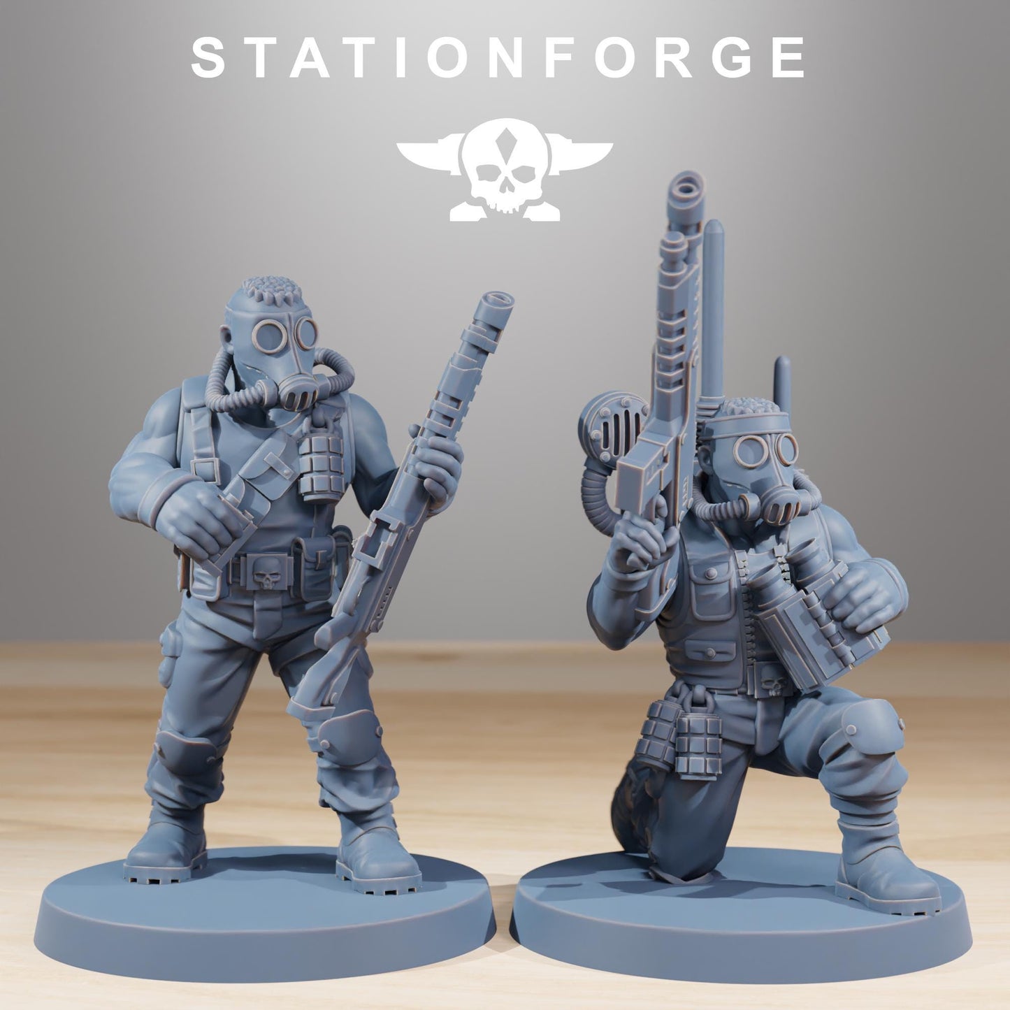 GrimGuard Jungle Fighters, Death Korps Proxy, Sci-Fi Wargames Miniatures by STATIONFORGE
