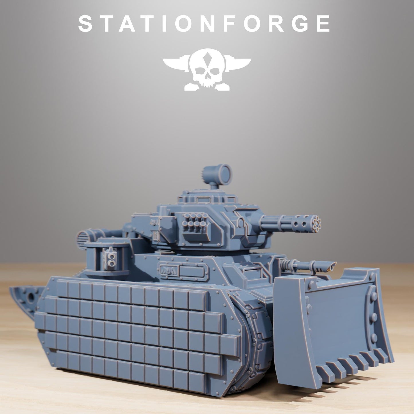 GrimGuard Light Tank - GrimGuard Main Battle Tank, Sci-Fi Space Guard Soldiers by STATIONFORGE