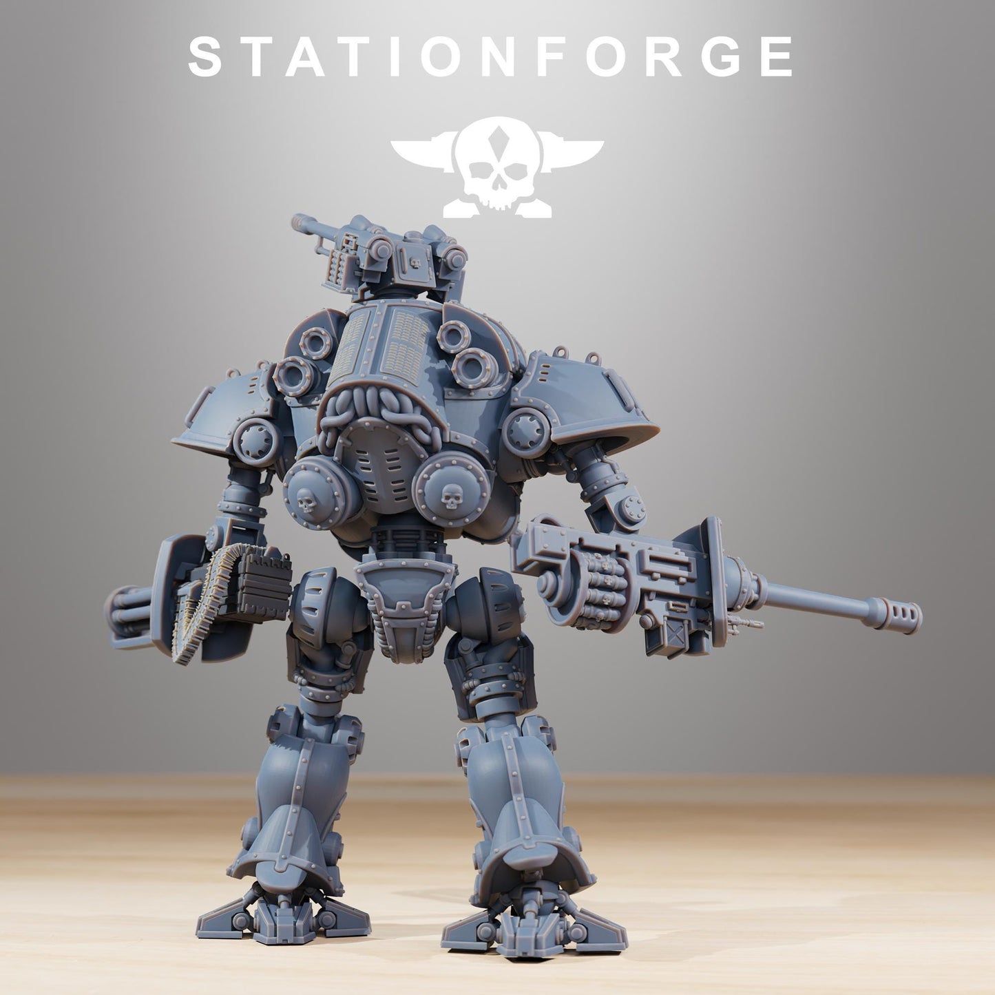 Scavenger Defender Mk2, Modular Sci-Fi Titanic Warbot by STATIONFORGE, Grimdark Wargames Proxy