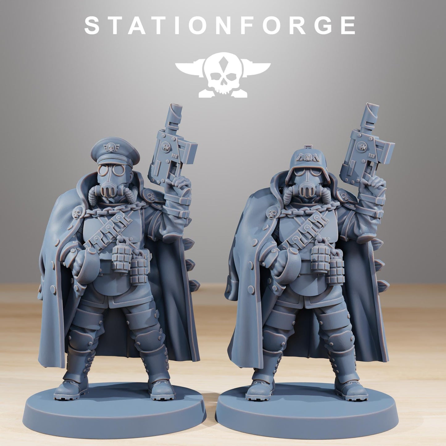GrimGuard Ironclads, Death Korps Proxy, Sci-Fi Wargames Miniatures by STATIONFORGE