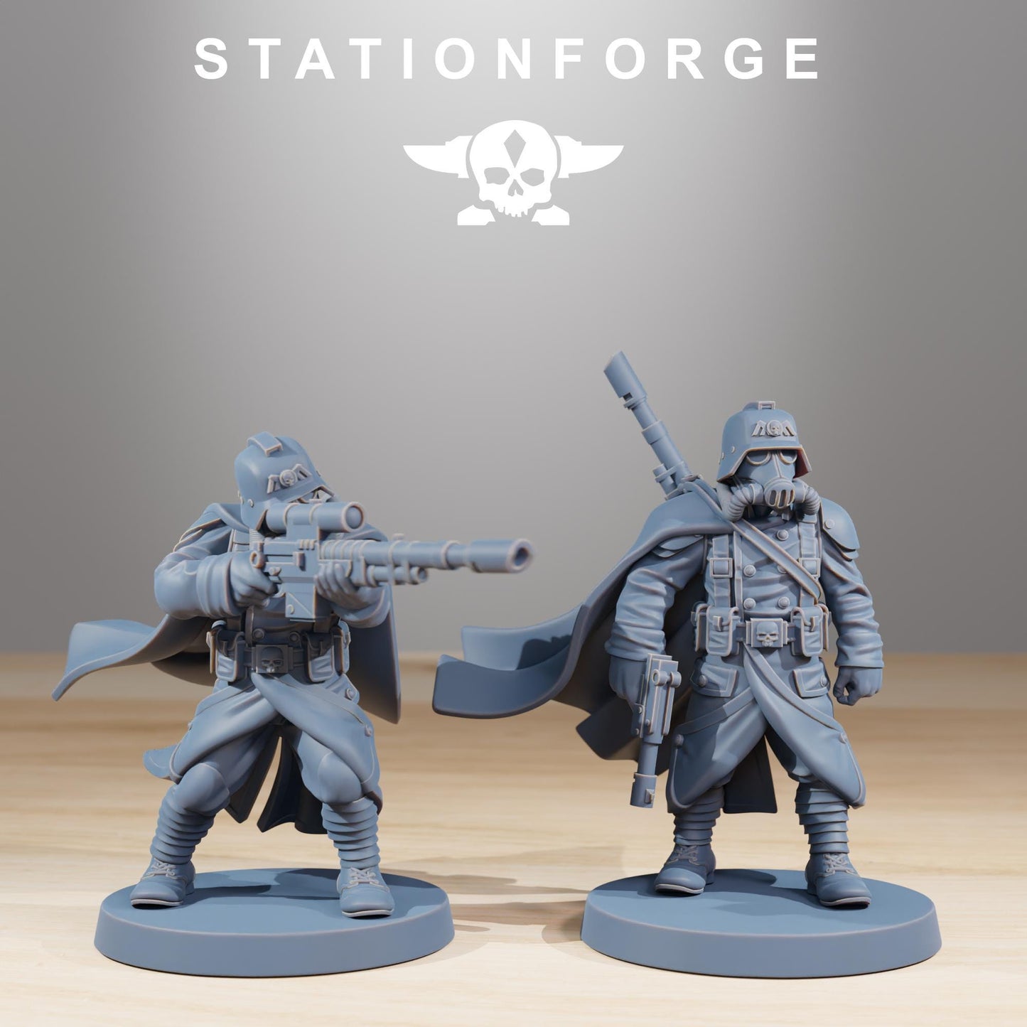 GrimGuard Marksmen, Death Korps Proxy, Sci-Fi Wargames Miniatures by STATIONFORGE