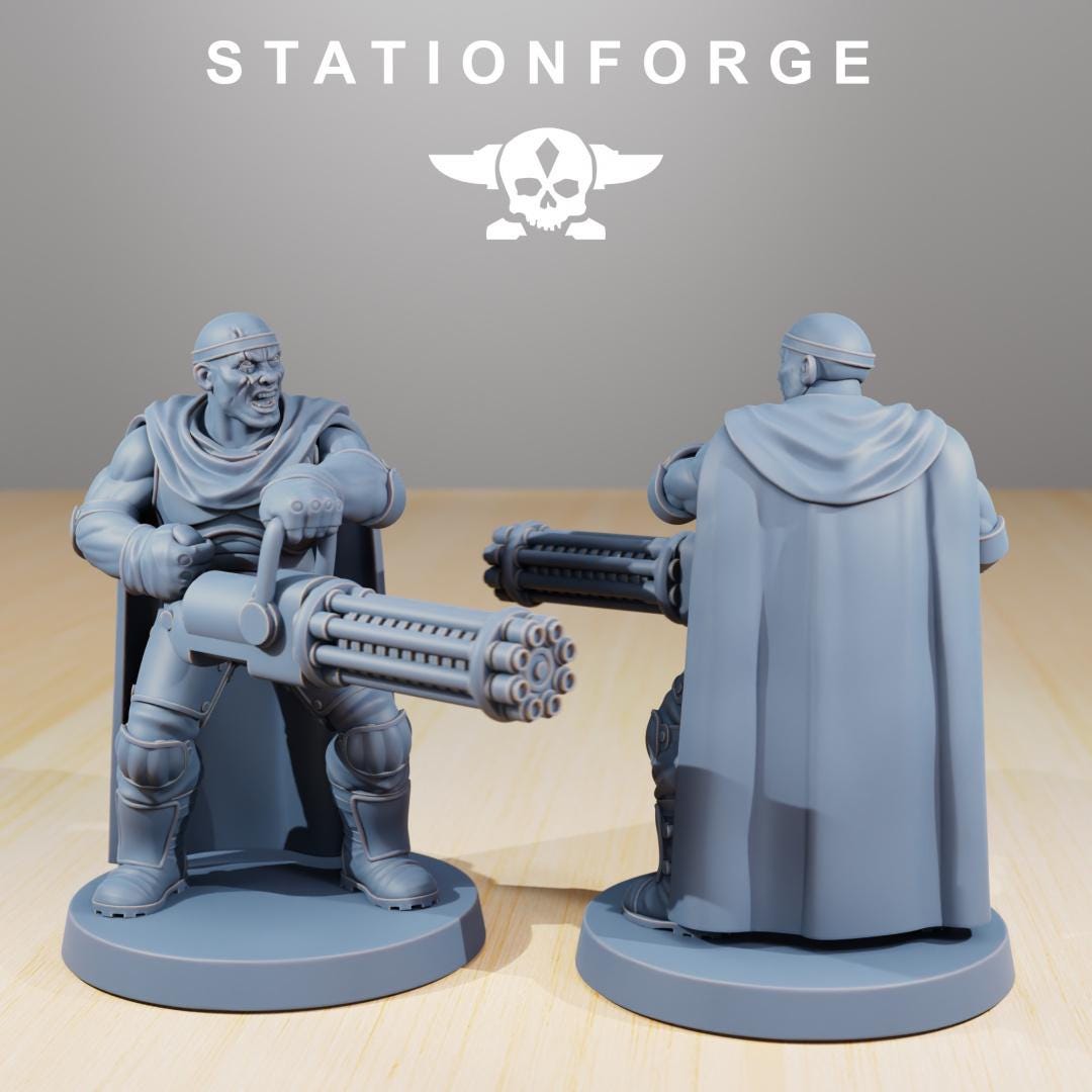 Vaskar Orkaz Hunters, Death Korps Proxy, Sci-Fi Wargames Miniatures by STATIONFORGE