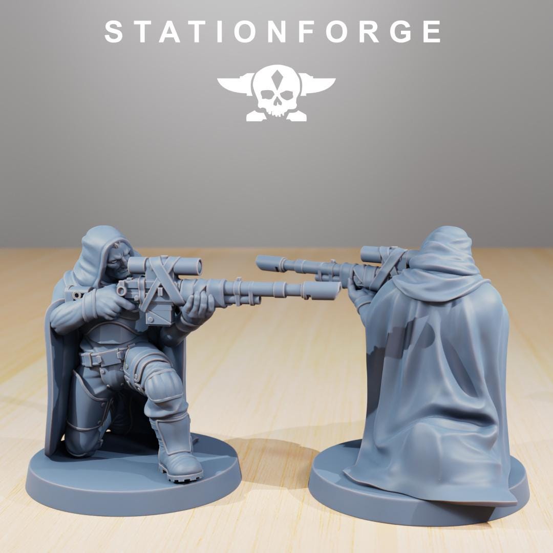 Vaskar Orkaz Hunters, Death Korps Proxy, Sci-Fi Wargames Miniatures by STATIONFORGE