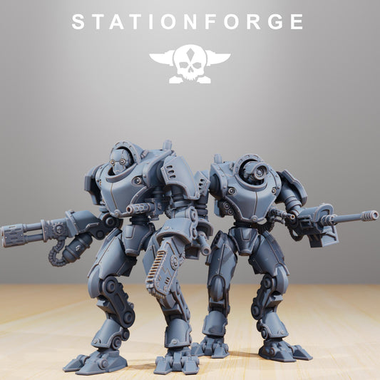 Scavenger Bracers, Modular Sci-Fi Titanic Warbot by STATIONFORGE, Grimdark Wargames Proxy