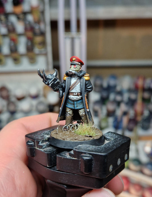 GrimGuard - Officer 2.0, Death Korps Proxy, Sci-Fi Wargames Miniatures by STATIONFORGE