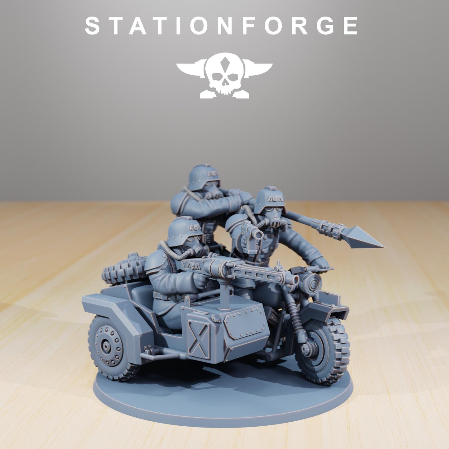 GrimGuard Cavalry, Modular Set Miniatures by STATIONFORGE,  Imperial guard cavalry regiment