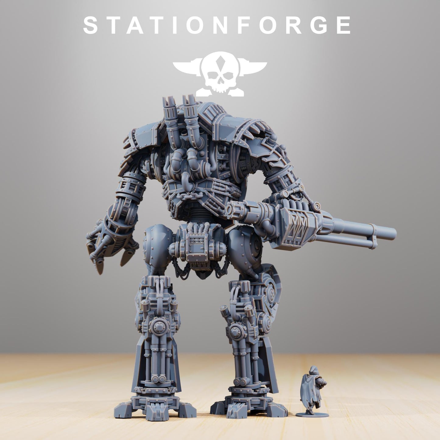 Scavenger Defender Mk1, Modular Sci-Fi Titanic Warbot by STATIONFORGE, Grimdark Wargames Proxy