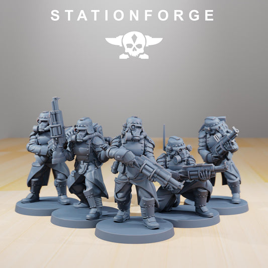 GrimGuard - Tinkers, Death Korps Proxy, Sci-Fi Wargames Miniatures by STATIONFORGE