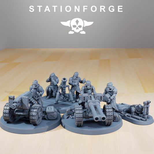 GrimGuard - Decimators, Heavy Weapons Team,  Imperial Guard Miniatures by STATIONFORGE