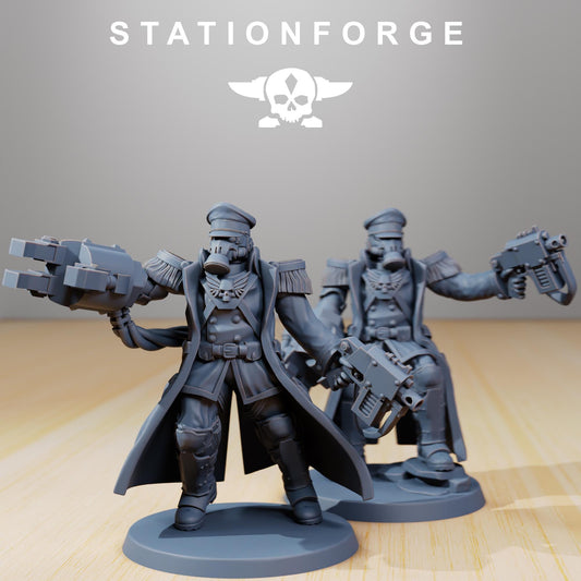 GrimGuard - Officer, Death Korps Proxy, Sci-Fi Wargames Miniatures by STATIONFORGE