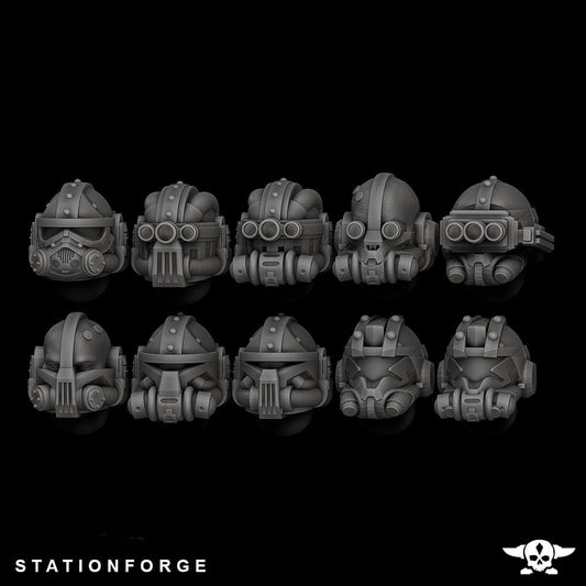 Scavenger Frontliners, Space Techno-bots, modular Sci-Fi warriors by STATIONFORGE, Sci-Fi Wargames Cyber-themed Grimdark miniatures