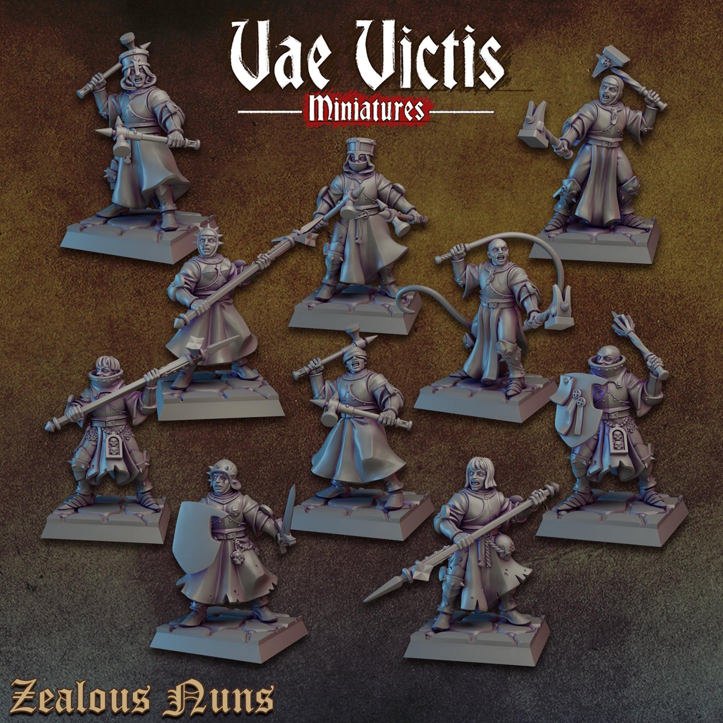 Zealous nuns vol 01, Bits and Weapon Conversions Fantasy by Vae Victis, perfect for Fantasy Wargames and RPGs