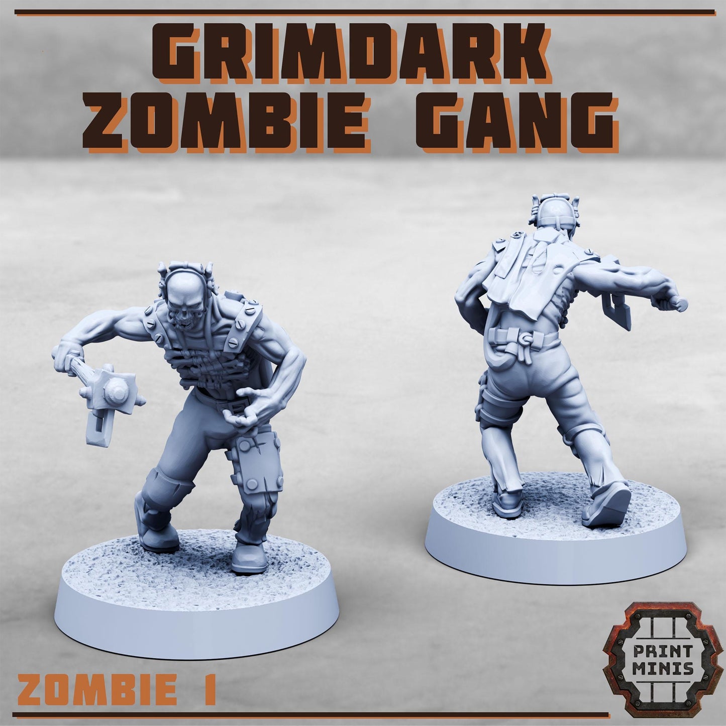 Grimdark Zombie Gang -  Sci-Fi Grimdark Mercenaries by Print Minis