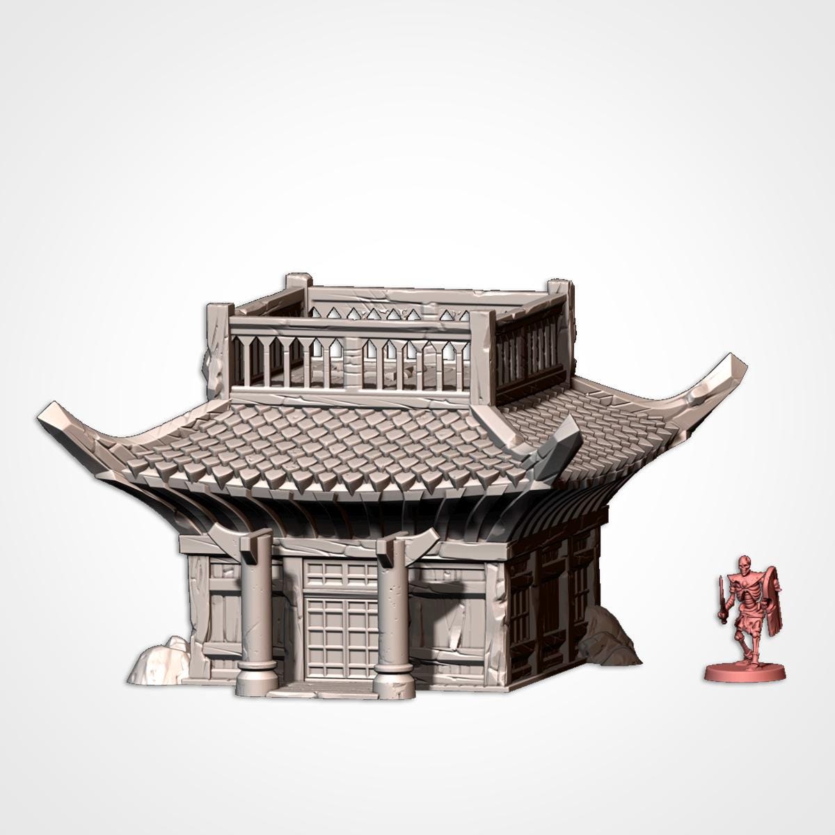 ORIENTAL BUILDINGS Modular Wargaming Ancient World Terrain by Txarli Factory for Tabletop Wargames