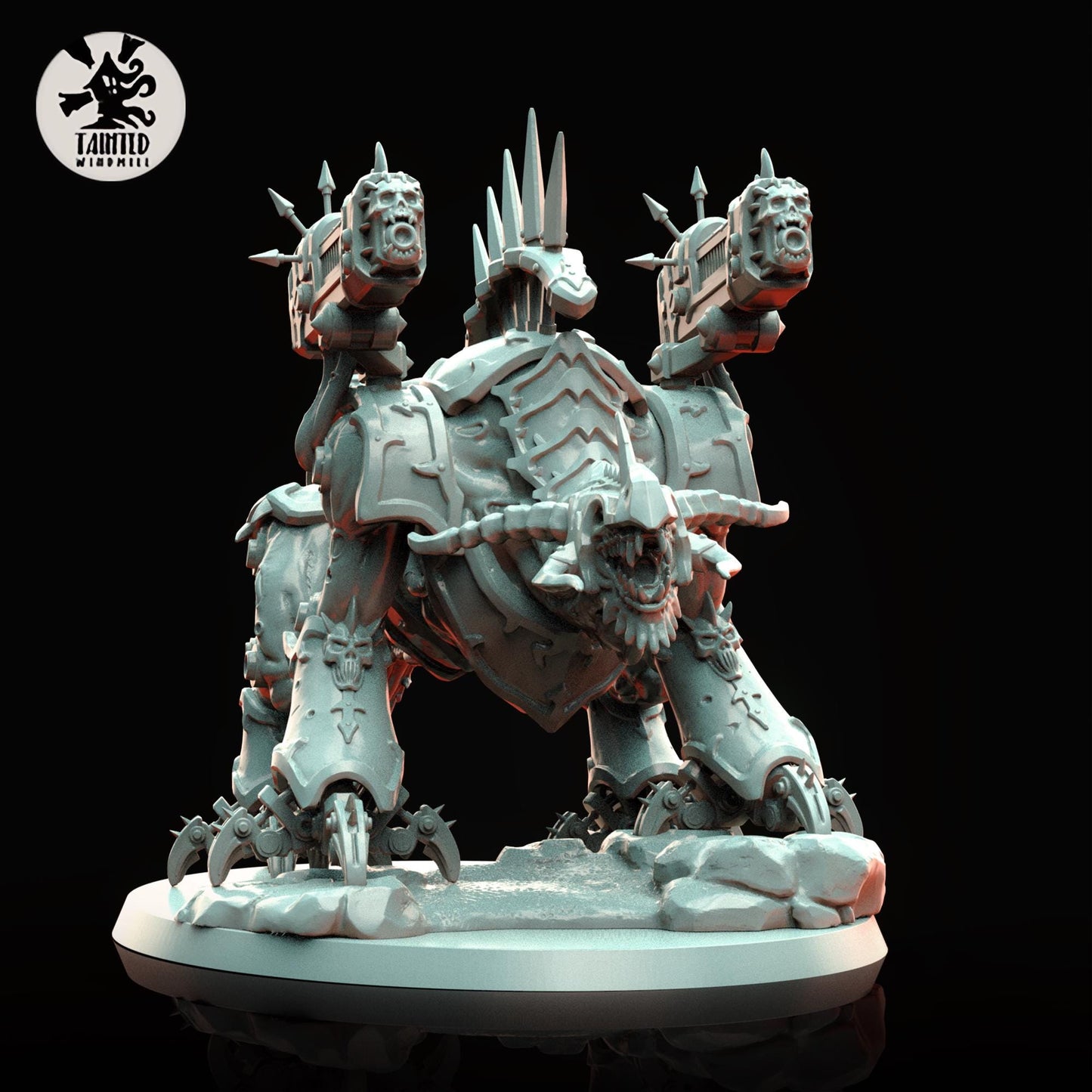 Forged Dragon, Heretic Daemon Tank Sculpted by Tainted Windmill, Scaled for Sci-Fi Miniature Wargames