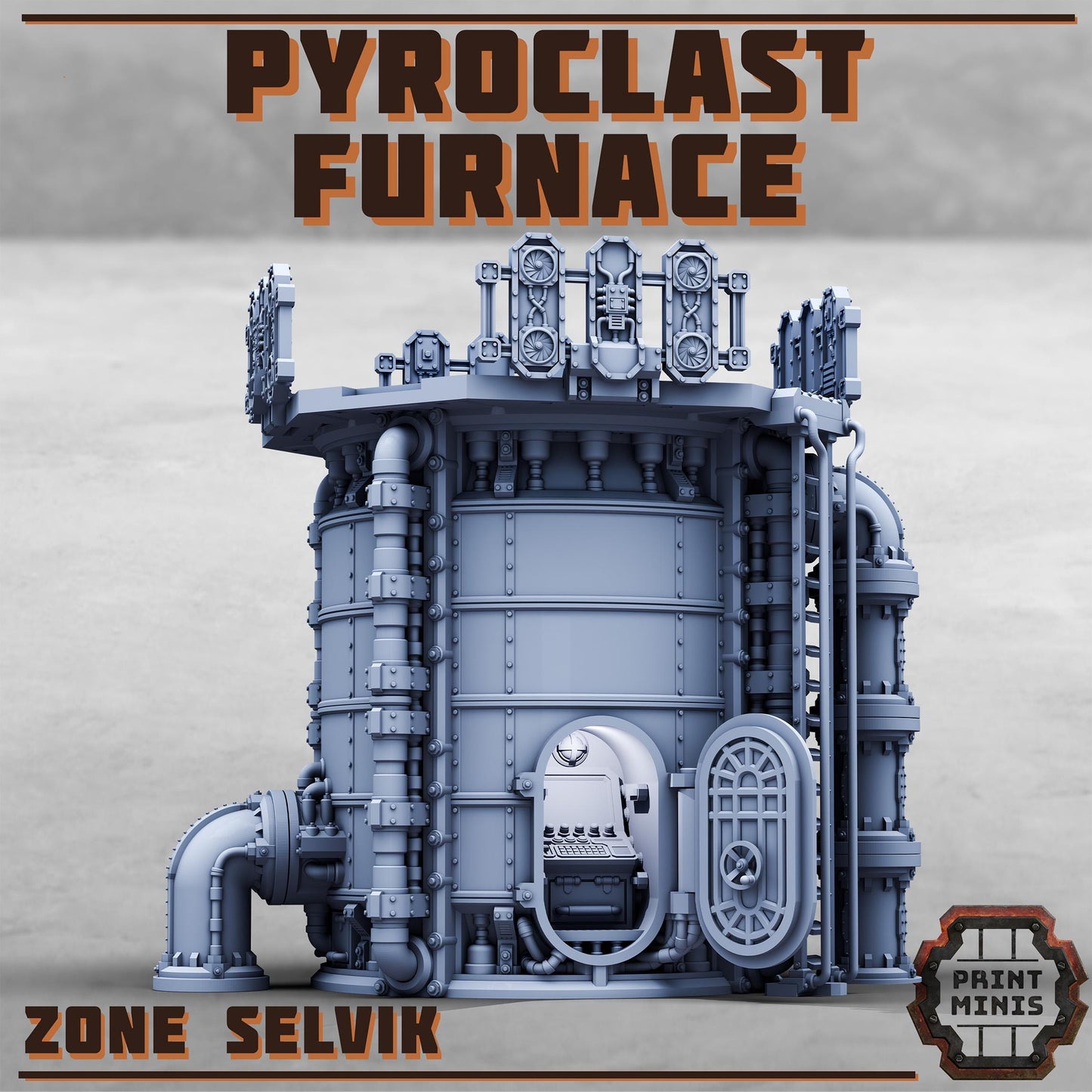 Pyroclast Furnace - Zone Selvik - Sci-Fi Space Industrial Terrain by Print Minis