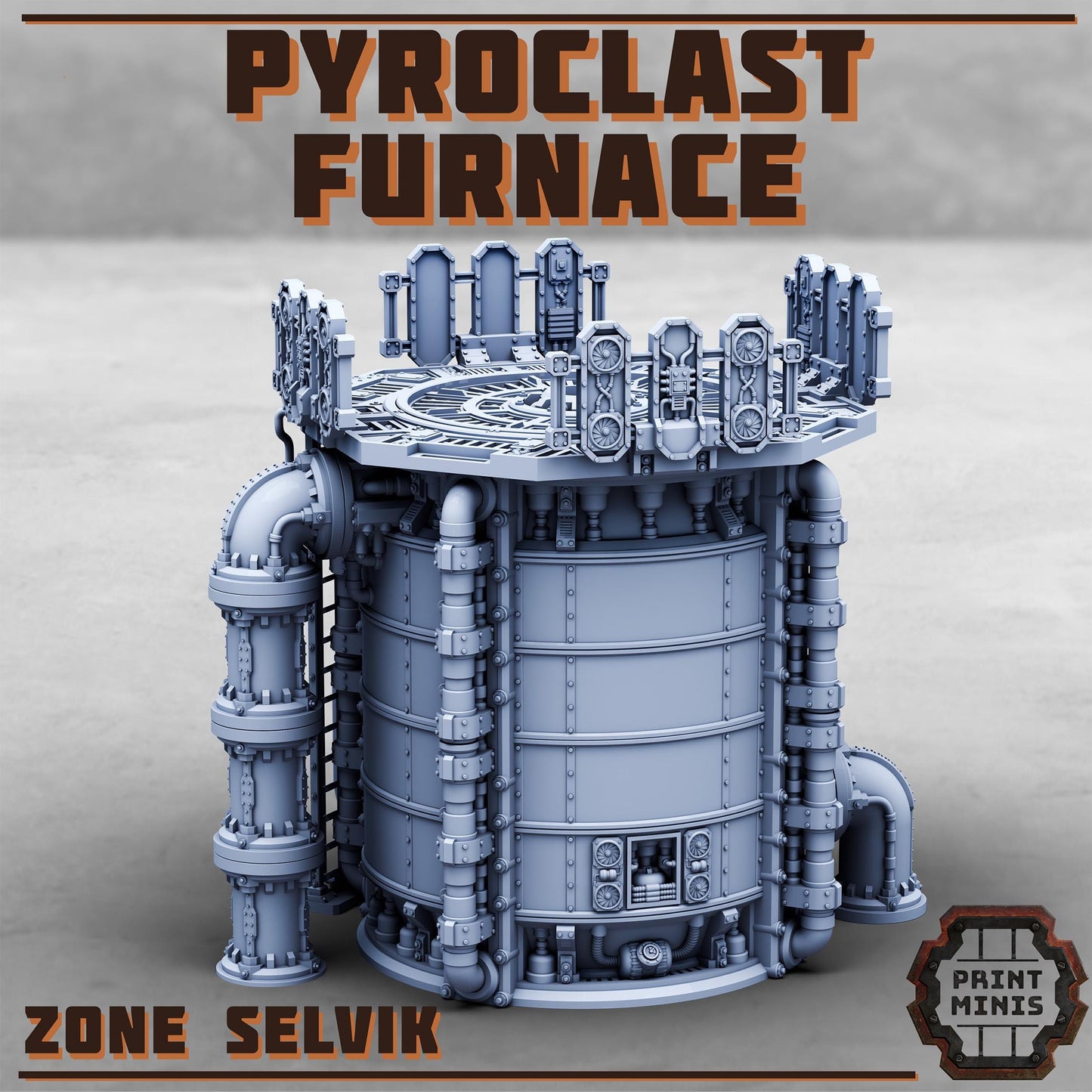Pyroclast Furnace - Zone Selvik - Sci-Fi Space Industrial Terrain by Print Minis