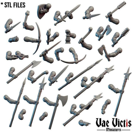 Modular Female Mercenary Ruffian Miniatures, Bits and Weapon Conversions by Vae Victis, perfect for Fantasy Wargames and Tabletop RPGs