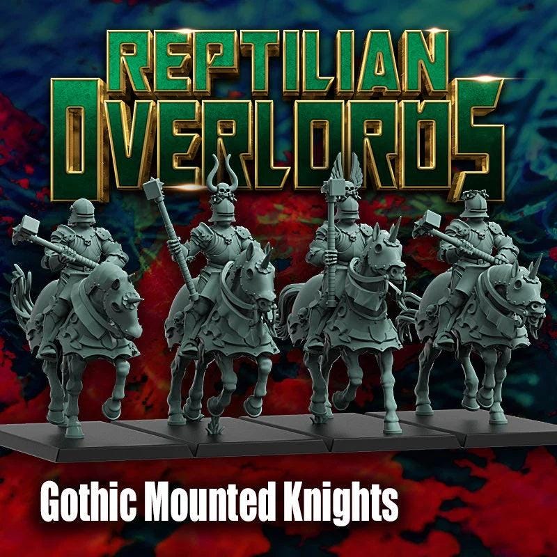 Imperial Gothic Heavy Cavalry Miniatures, Bits and Weapon Conversions by Reptilian Overlords, perfect for Reptilian Overlords