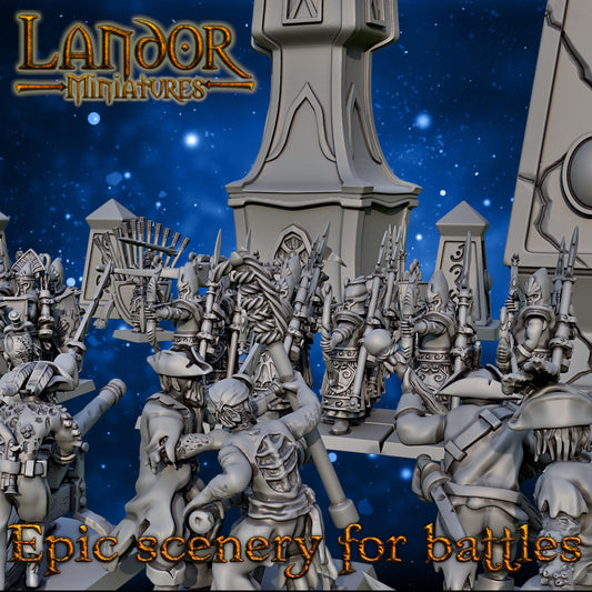 Elven Watchtower, Modular High Elven Terrain by Landor Miniatures! High Elves for Fantasy Wargames