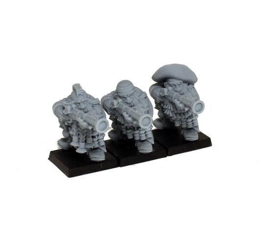 Dwarven Pirate Harquebusiers, Fantasy Skirmish Miniatures by MoM Miniatures, perfect for Fantasy Wargames and RPGs