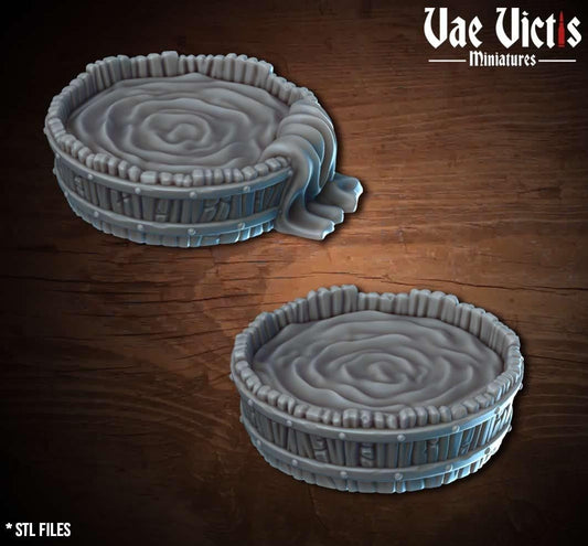 Fantasy Orphanage Scenery and Terrain set, Tabletop Plague victim Scenery for Fantasy Wargames and Tabletop RPGs