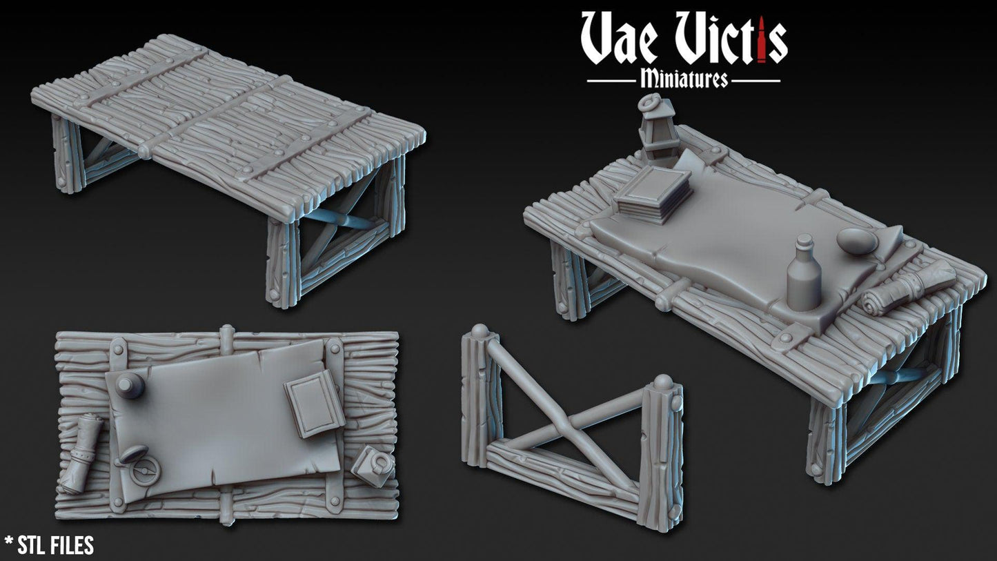 Explorer's Base Camp Terrain Fantasy set, Detailed Tabletop Scenery for Fantasy tabletop Wargames.