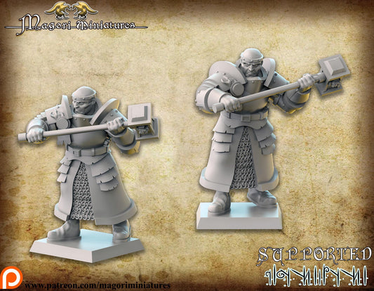 Priest of the Hammer God, Fantasy Skirmish Miniatures by Magori Miniatures, perfect for Fantasy Wargames and RPGs