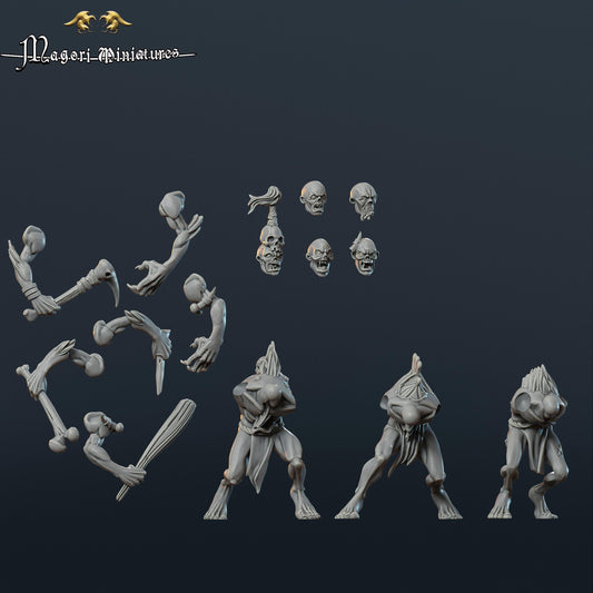 Undead Warband, Vampire, Necromancer, Wolves, Ghouls, Fantasy Skirmish by Magori Miniatures, perfect for Fantasy Wargames and RPGs