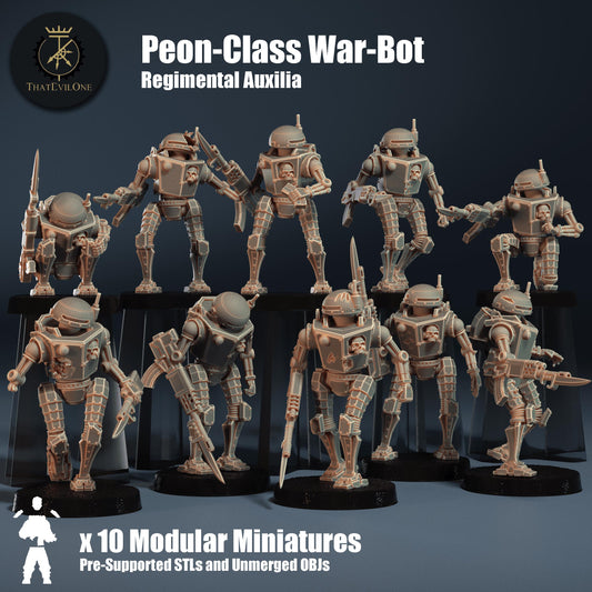 Peon-Class War-Bot, Imperial Guard, modular Sci-Fi warriors by ThatEvilOne