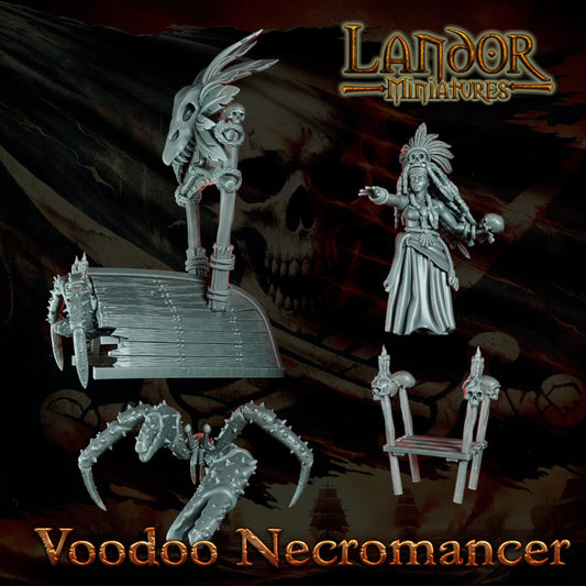 Vodoo Necromancer, Modular Undead Swashbucklers by Landor Miniatures! Vampire Coast for Fantasy Wargames