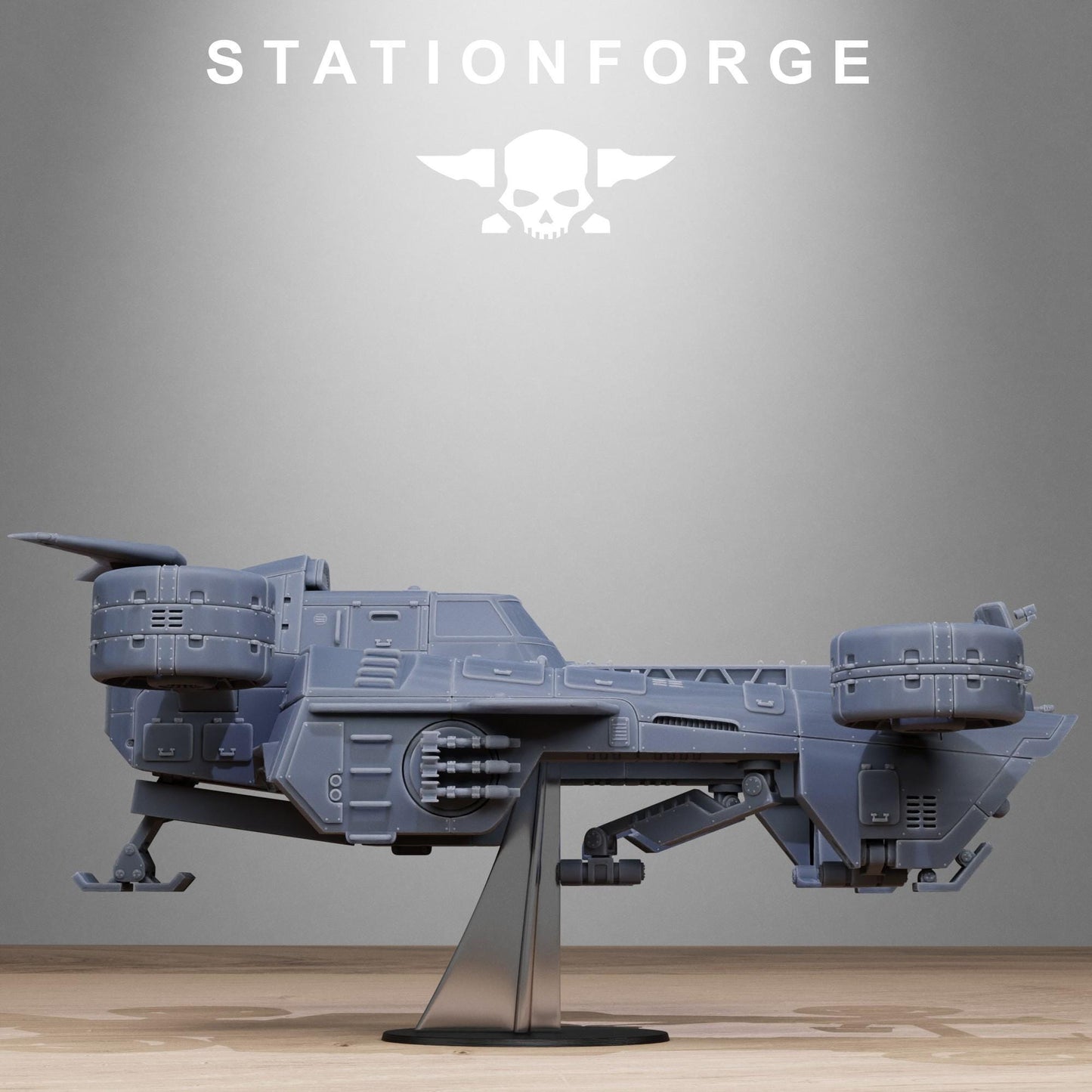 FreeGuard Skycrane, Modular Sci-Fi Guardsmen Tank Transport by STATIONFORGE, Sci-fi Wargames Proxy