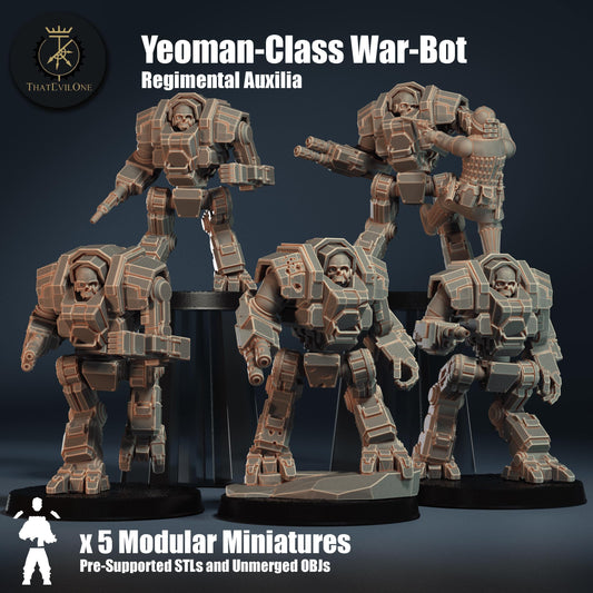 Yeoman-Class War-Bot, Imperial Guard, monopose Sci-Fi warriors by ThatEvilOne