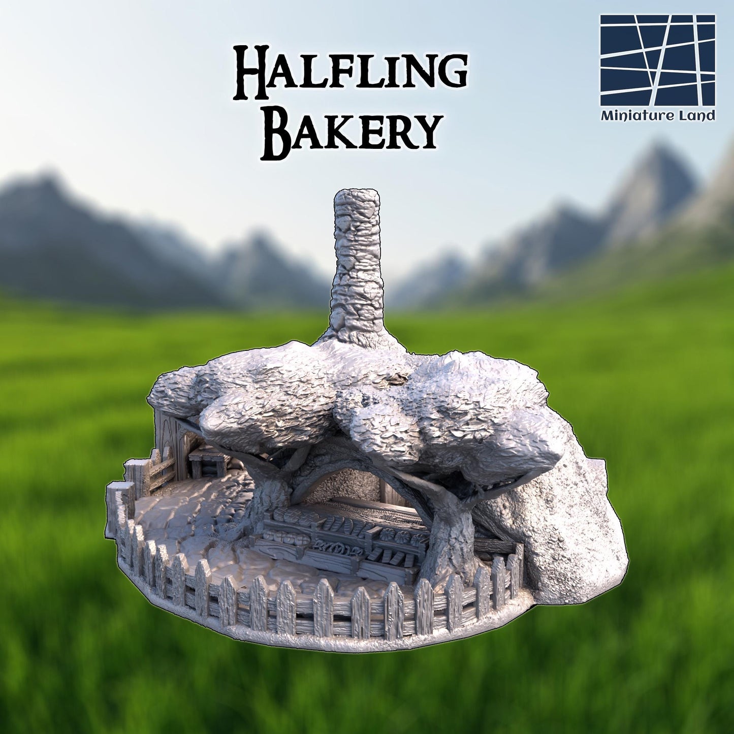 Halfling Bakery - Tabletop Terrain - 28 MM, Tabletop 3D Printed Terrain by MiniatureLand, Perfect for Wargaming and RPGs