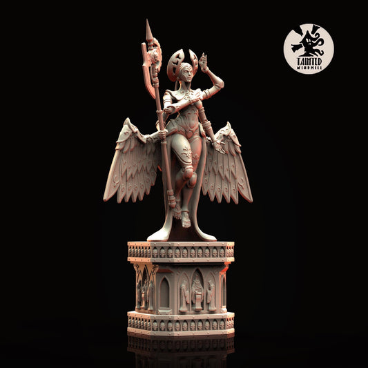 Gothic Cyber Statue, Imperial Cathedral Statues Sculpted by Tainted Windmill for Wargames set in the Grimdark Future