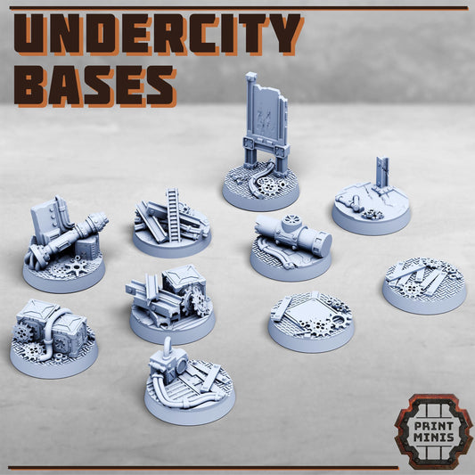 Undercity Scenic 25mm Bases, Round Bases for use in Tabletop Wargames