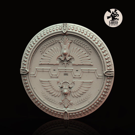 Objective Marker 19.24 cm, Imperial Industrial Terrain Features Sculpted by Tainted Windmill for Wargames set in the Grimdark Future