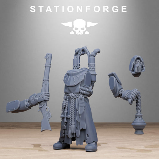 Scavenger Sanctum Infantry, modular Sci-Fi warriors by STATIONFORGE, Sci-Fi Wargames Cyber-themed Grimdark miniatures