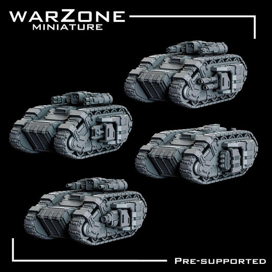 Landfortress Tank, High-Tech BattleTank Sculpted by WarZone Miniature, Scaled for Sci-Fi Miniature Wargames