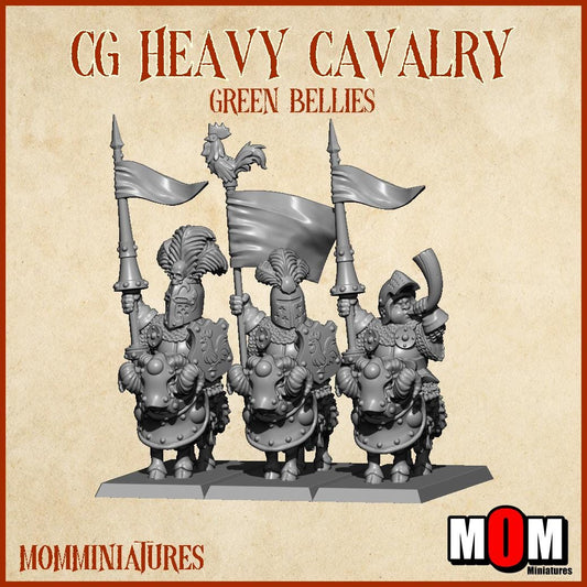 Halfling Heavy cavalry on rams, Green Bellies, Halfling Shire Defense Force by MoM Miniatures, perfect for Fantasy Wargames