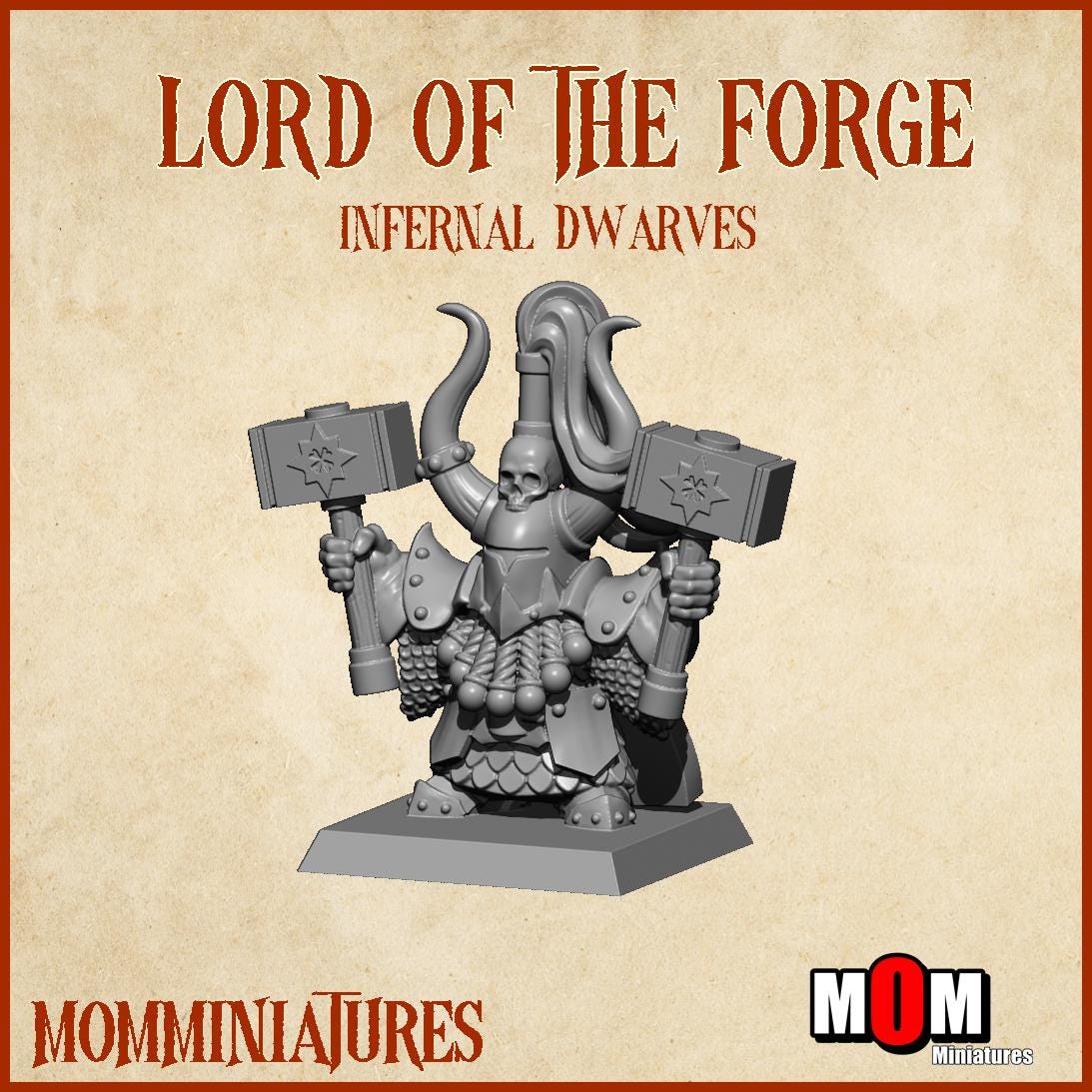 Lord of the Forge, Fantasy Skirmish Miniatures by MoM Miniatures, perfect for Fantasy Wargames and RPGs