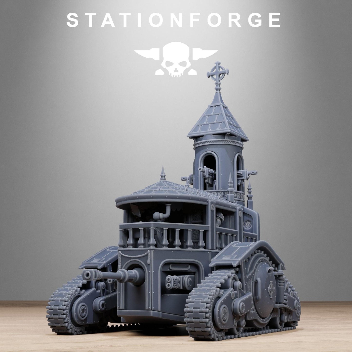 Vodalites Heavy Tank Modular Set Miniatures by STATIONFORGE, Imperial Inquisition Heavy Tank