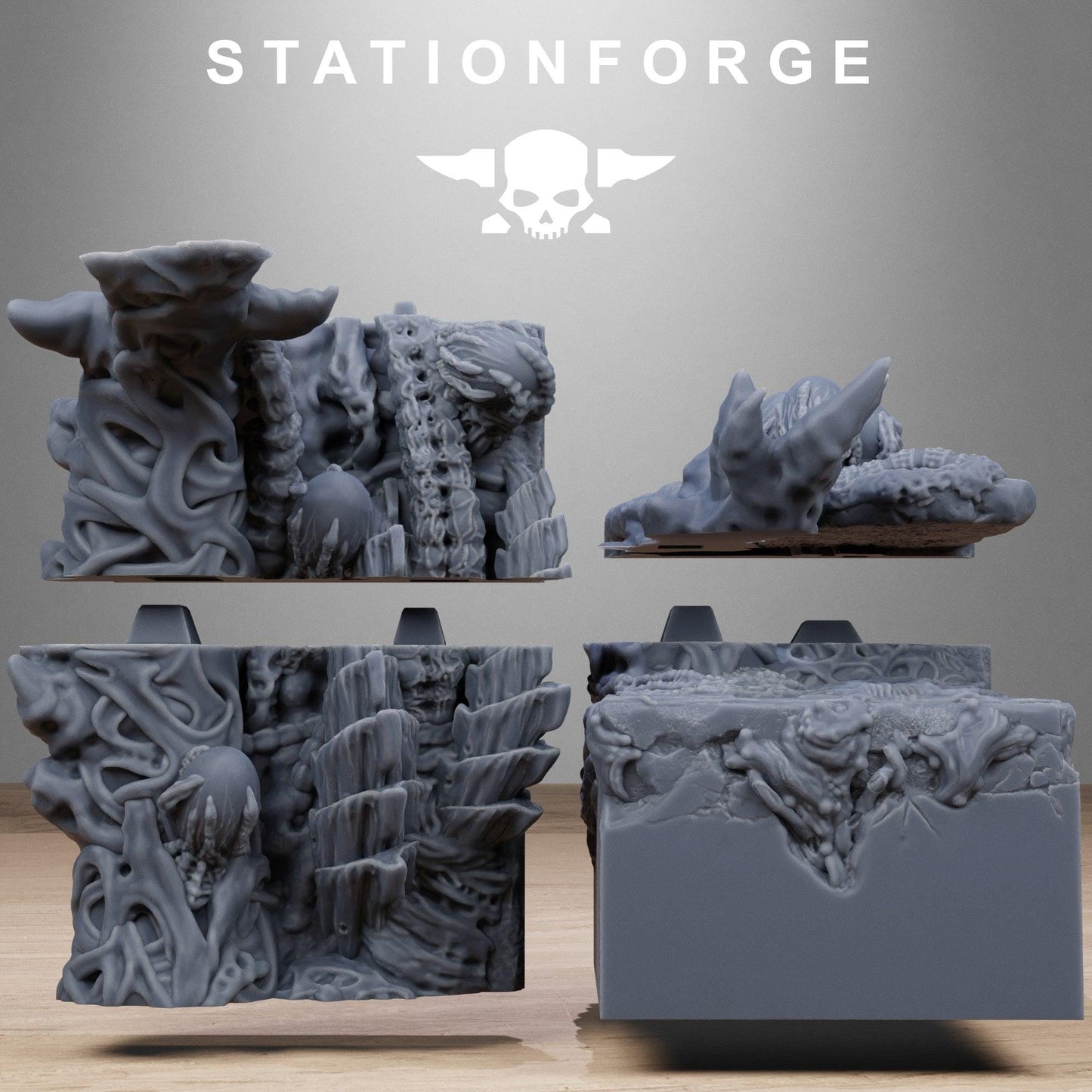 Xenarid Diorama Stands, Sci-Fi Bug Alien Miniatures by STATIONFORGE, Grimdark Wargames Proxy
