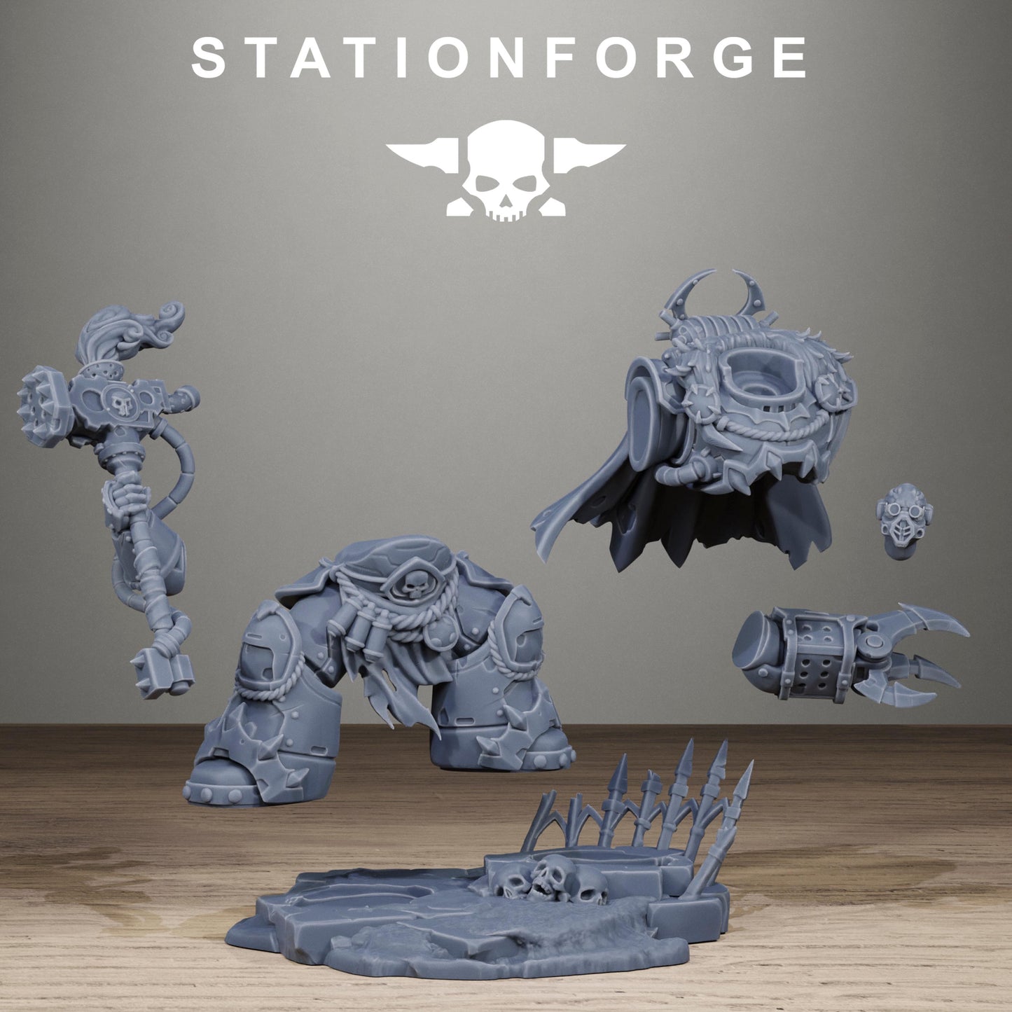 Corrupted Guard Zorvan Lord, Modular Sci-Fi Imperial Infantry by STATIONFORGE, Grimdark Wargames Proxy