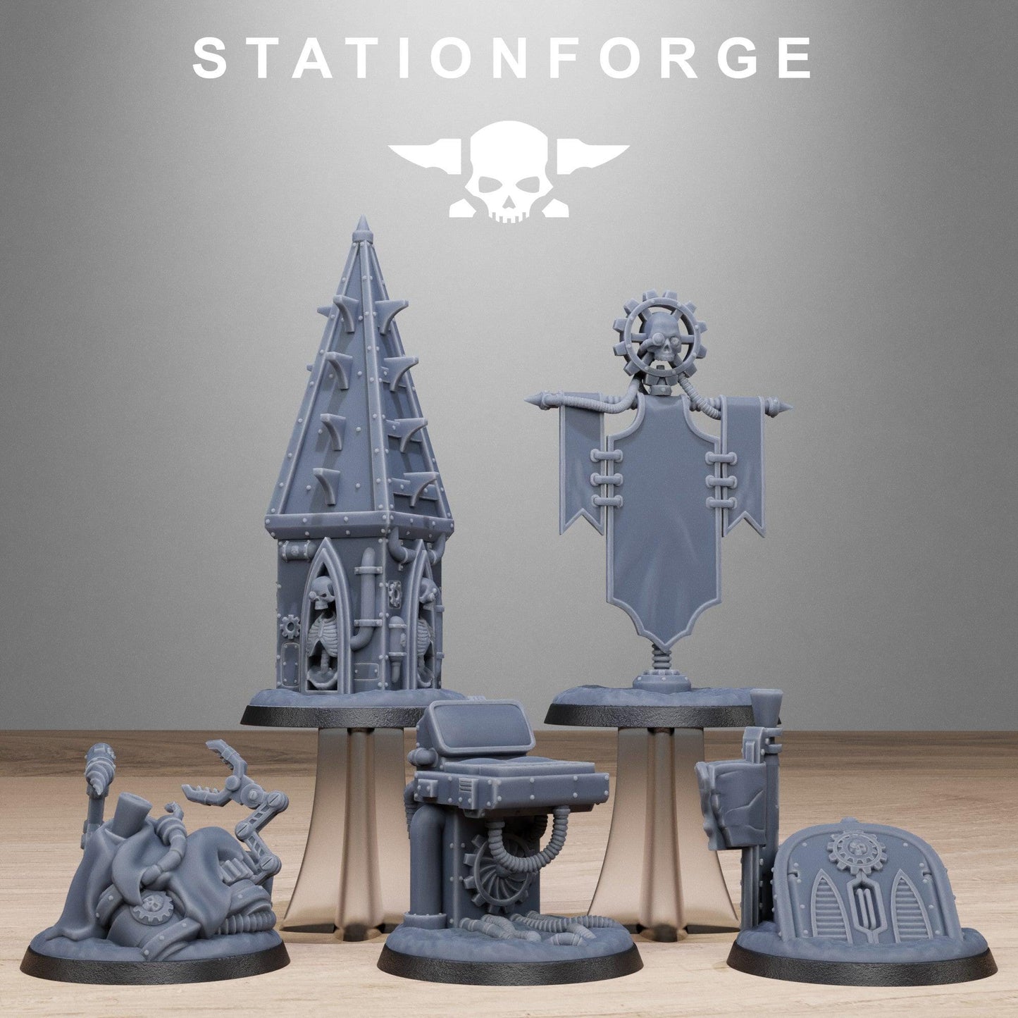 Scavenger Objective Marker, Modular Sci-Fi Techno-Bot Miniatures by STATIONFORGE, Grimdark Wargames Proxy