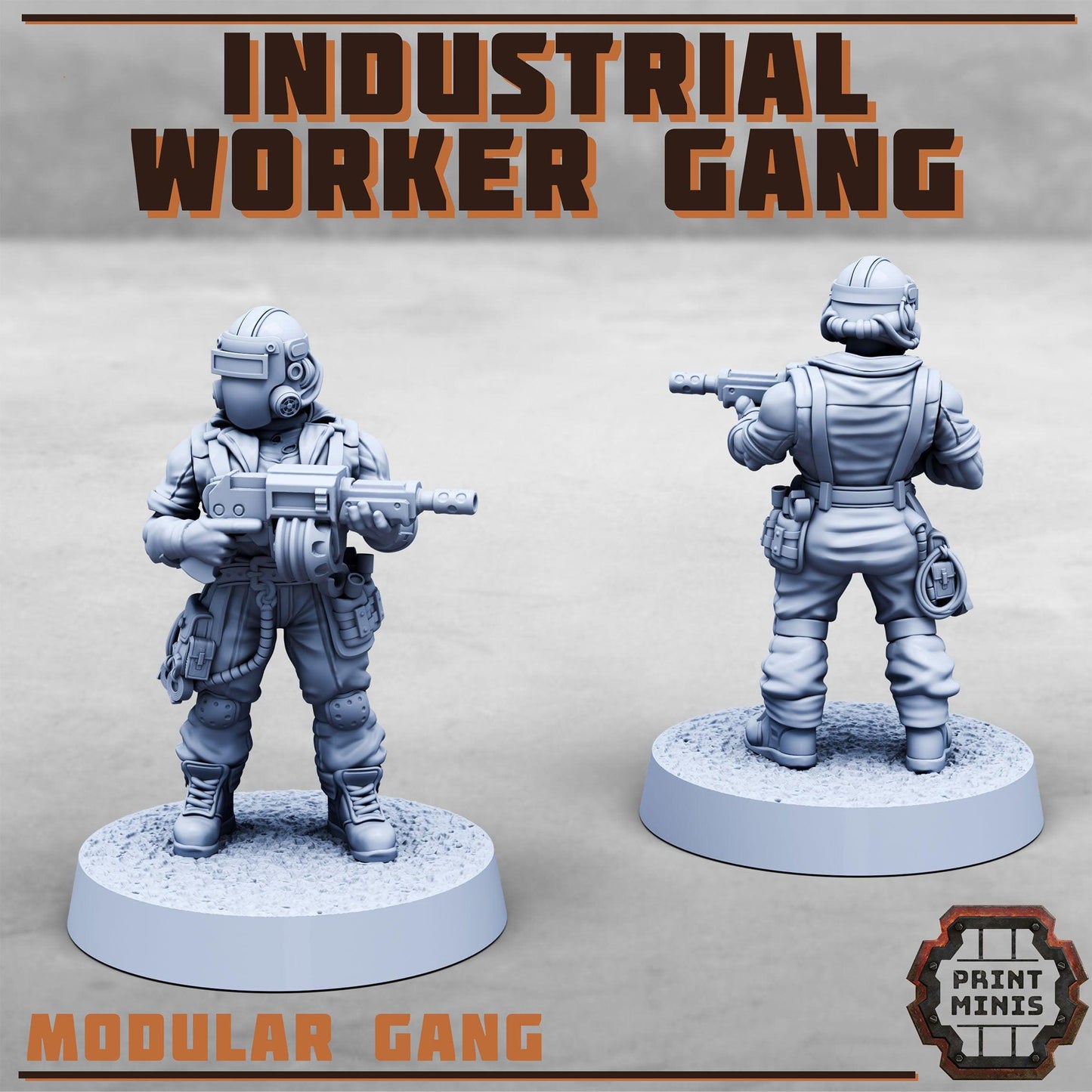 Industrial Worker Gang, Sci-Fi Grimdark Civilians by STATIONFORGE, Hive City Skirmish