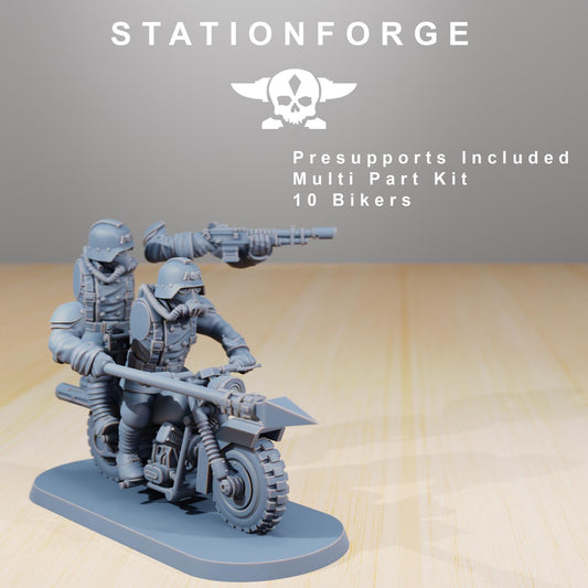 GrimGuard Cavalry, Modular Set Miniatures by STATIONFORGE, Imperial guard cavalry regiment