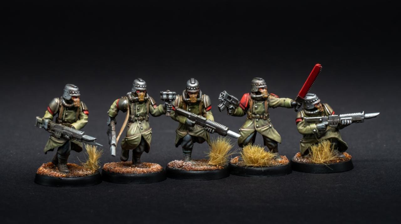 GrimGuard - Trench Runners, Death Korps Proxy, Sci-Fi Wargames Miniatures by STATIONFORGE